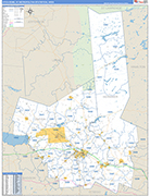 Utica-Rome Metro Area Wall Map Basic Style